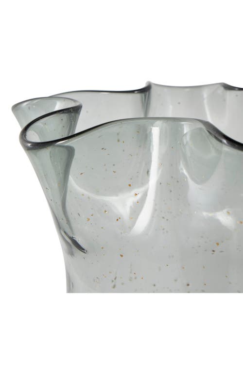 Vivian Lune Home Fluted Glass Vase In Black