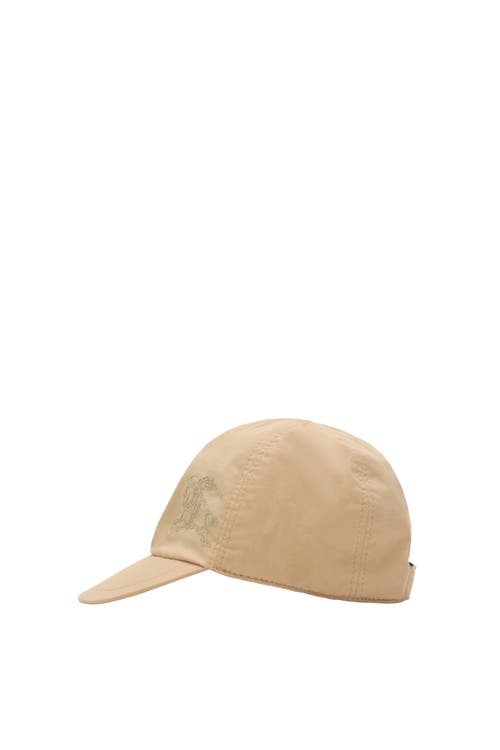 Shop Burberry Reversible Cotton Baseball Cap In Sand