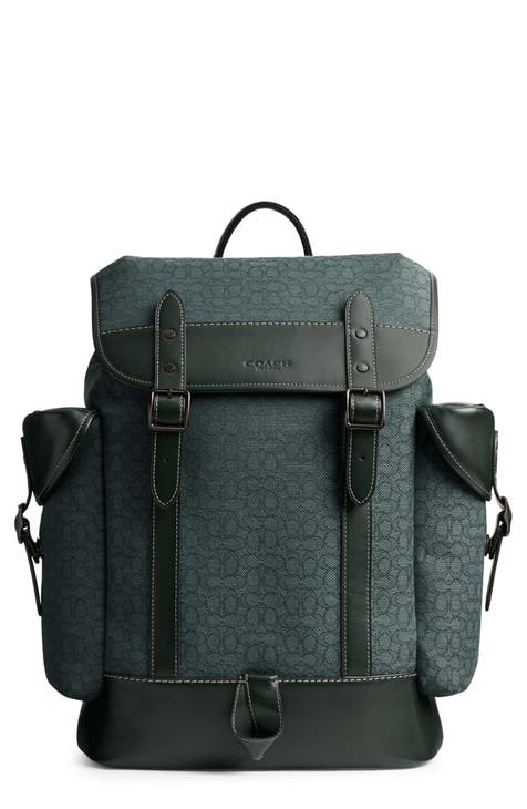 Hitch Micro Signature Jacquard & Leather Backpack