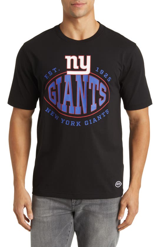 Hugo Boss Boss X Nfl Stretch Cotton Graphic T-shirt In New York Giants Black