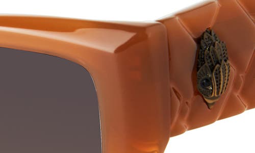 Kurt Geiger 54mm Gradient Rectangular Sunglasses In Brown/brown Gradient