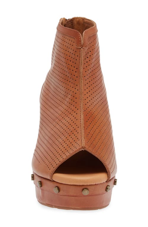 Shop Chocolat Blu Goa Peep Toe Pump In Tan Leather