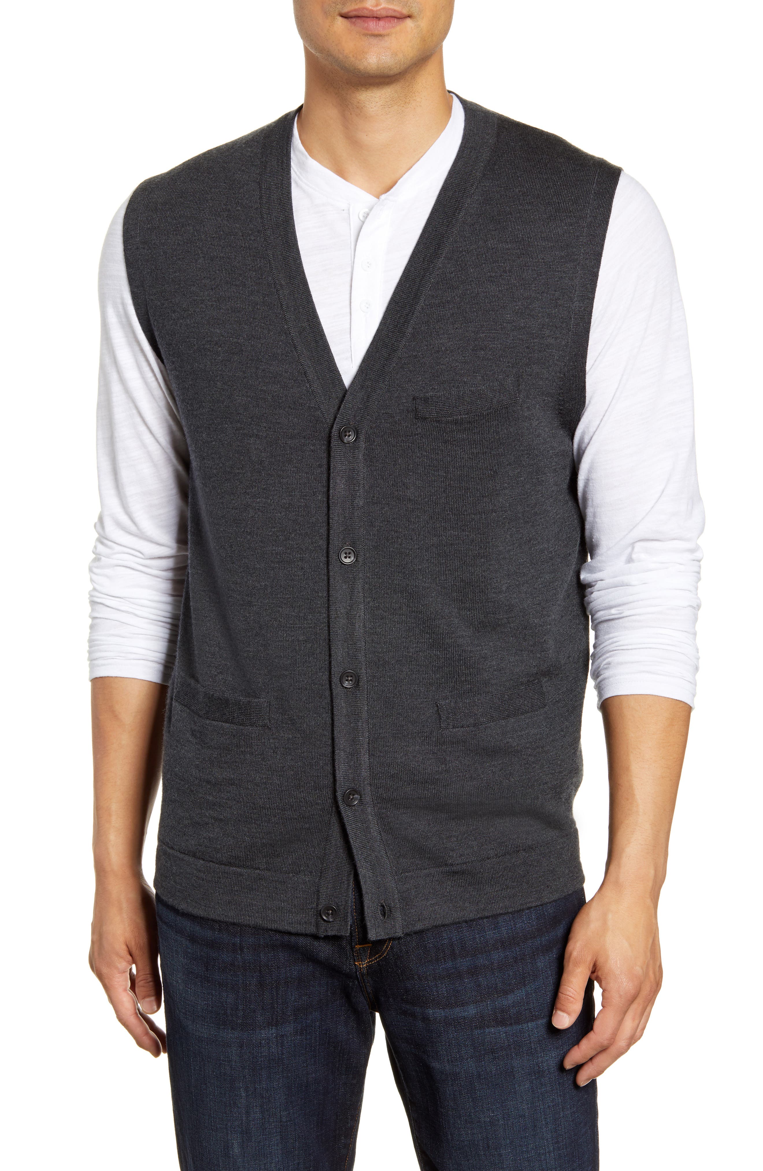 zip up sweater vest mens