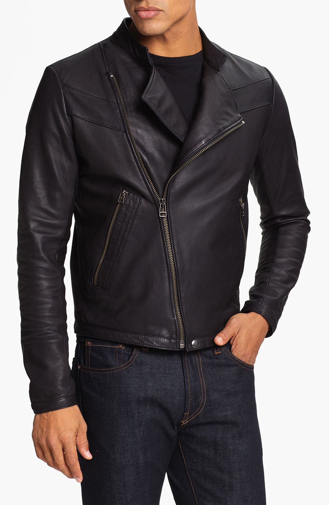adidas SLVR Leather Jacket Nordstrom