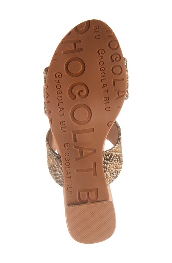 Shop Chocolat Blu Celine Sandal In Brown Combo Raffia