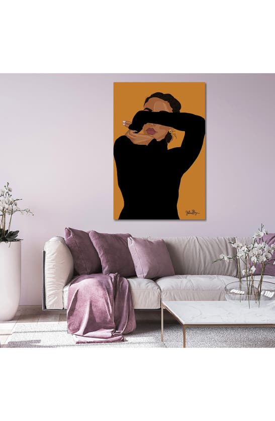Icanvas Ugh, Those Feelings Again Canvas Artwork In Orange Multi
