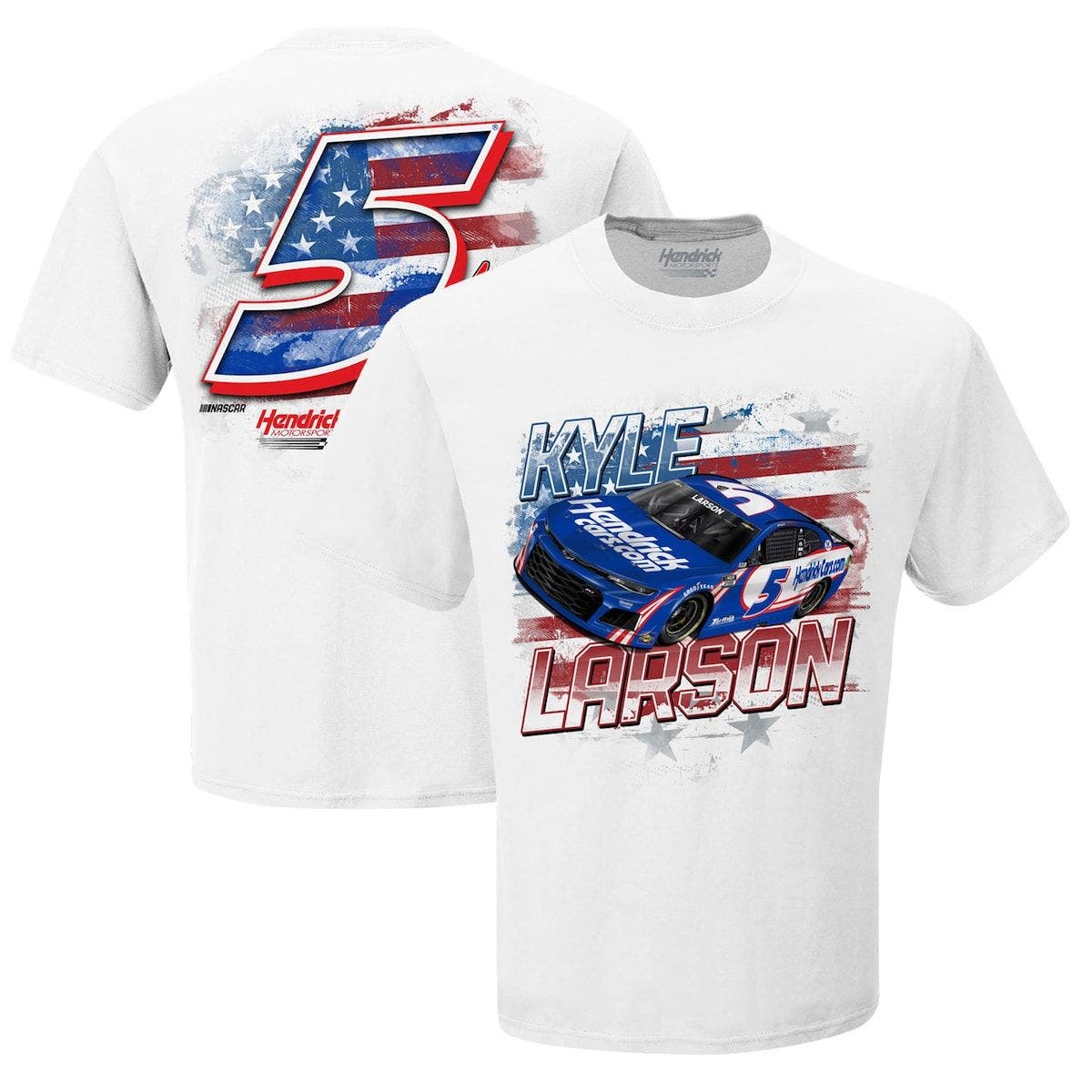HENDRICK MOTORSPORTS TEAM COLLECTION Men's Hendrick Motorsports Team Collection White Kyle Larson Old Glory T-Shirt at Nordstrom