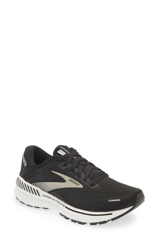 Brooks Adrenaline Gts 22 Sneaker In Black/ Silver/ Anthracite