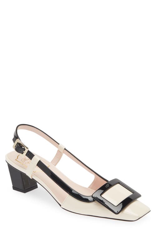 Roger Vivier Belle Buckle Slingback Pump Cire/Nero at Nordstrom,