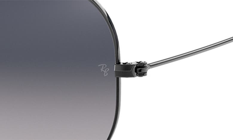 Ray Ban 62mm Polarized Oversize Pilot Sunglasses In Gunmetal