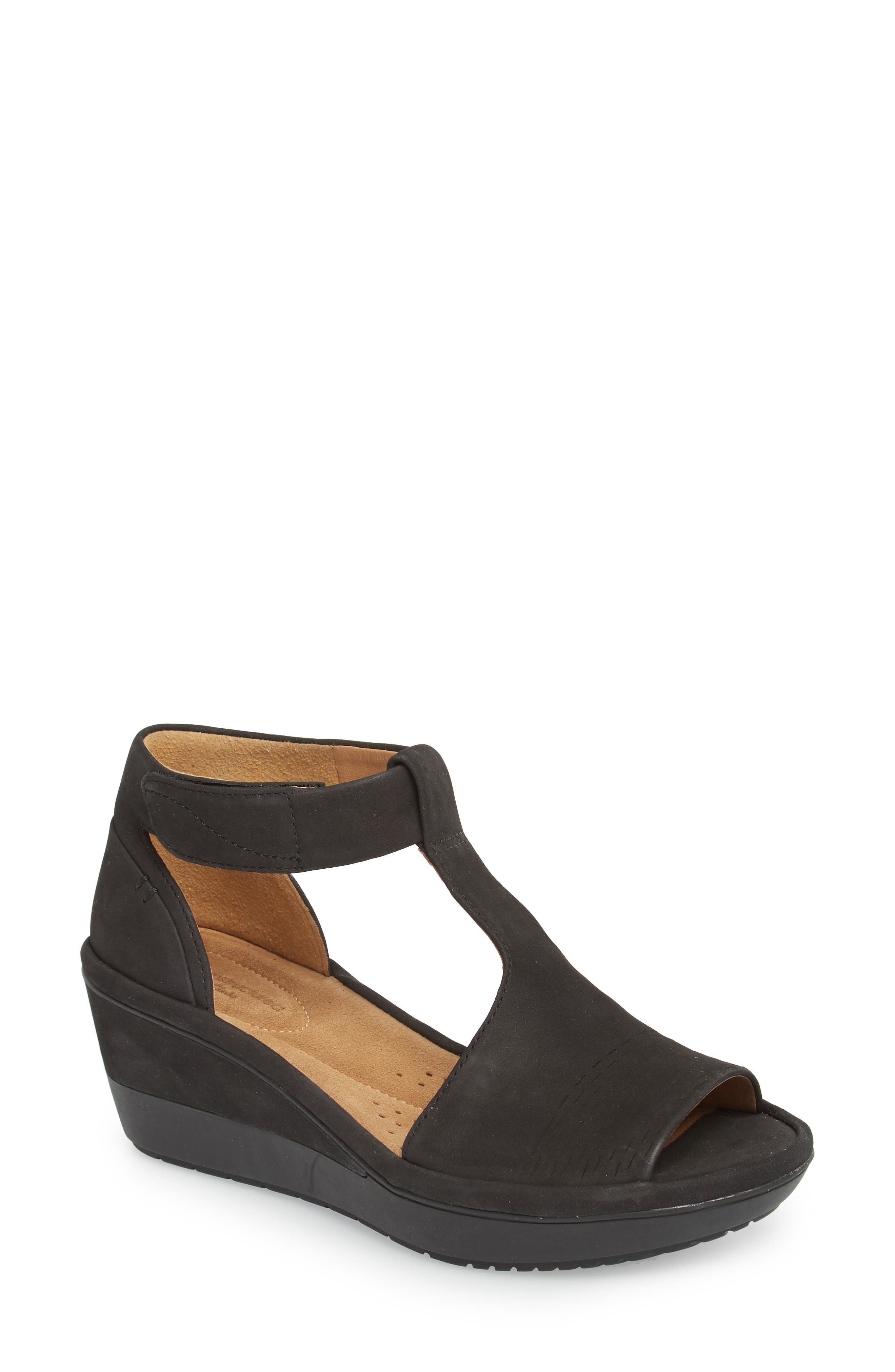 Clarks® Wynnmere Avah T-Strap Wedge 