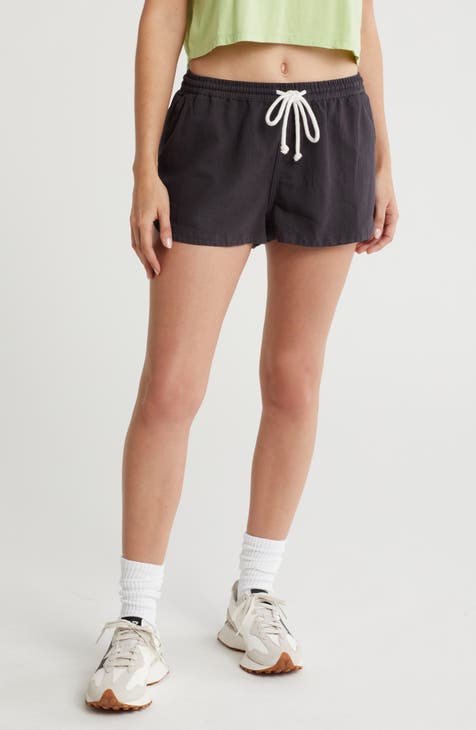 Cotton Twill Drawstring Shorts