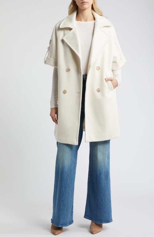 Shop Sam Edelman Double Breasted Cape Coat In Modern Ivory