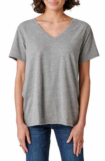 Lucky Brand womens V-neck Short Sleeve Classic V Neck Cotton Tee -  ShopStyle T-shirts