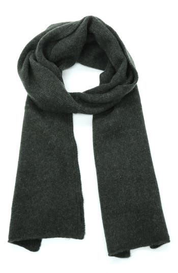 Portolano Cashmere Jersey Scarf In Heather Charcoal