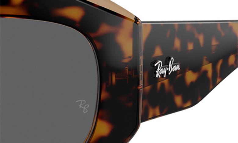 Ray Ban Pillow Beate 56mm Wrap Sunglasses In Havana