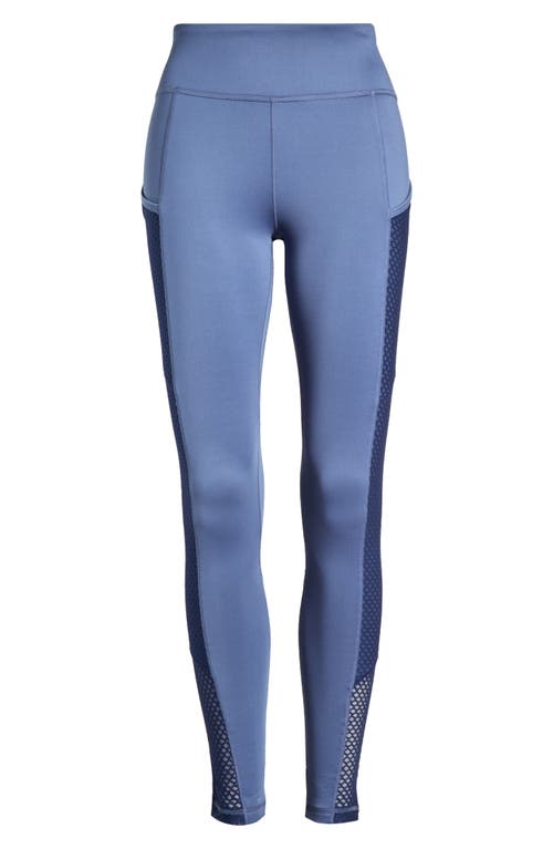 Shop Nike Therma-fit One Pocket Training Leggings In Diffused Blue/midnight Navy