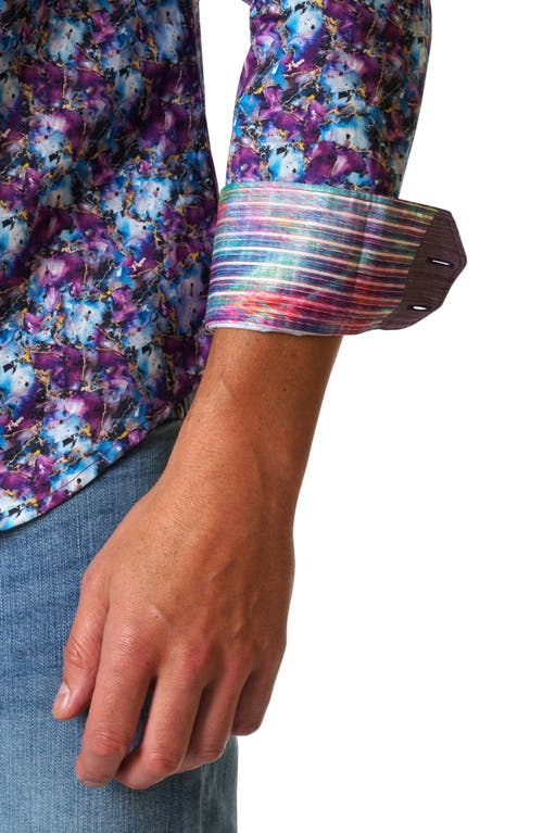 ROBERT GRAHAM ROBERT GRAHAM WITT ABSTRACT PRINT BUTTON-UP SHIRT