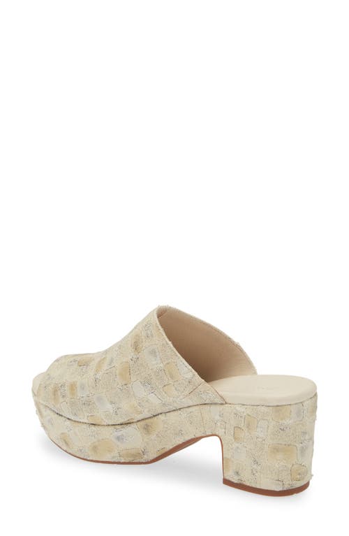 Chocolat Blu Gordie Platform Slide Sandal In Cream Wash