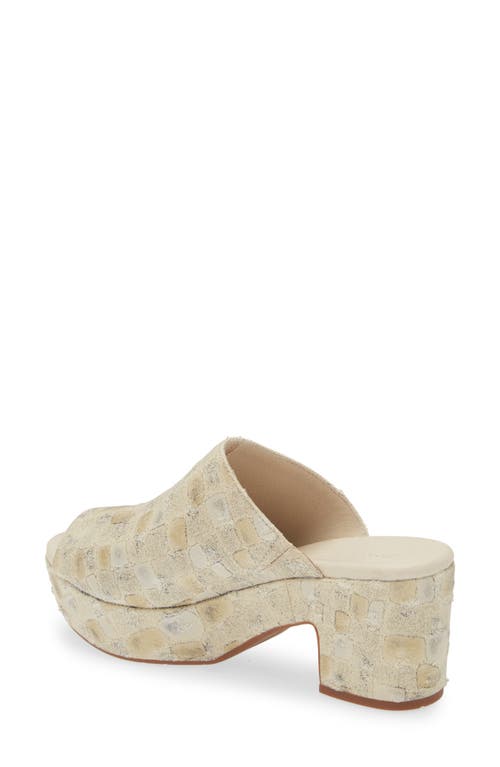 Shop Chocolat Blu Gordie Platform Slide Sandal In Cream Wash