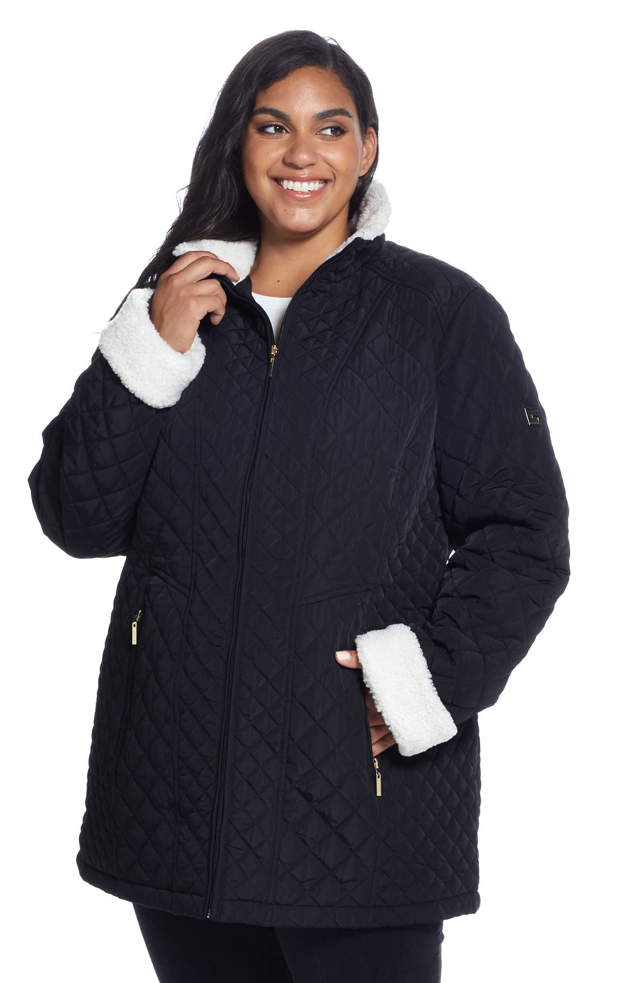 Gallery Quilted Jacket with Faux Shearling Trim Nordstromrack