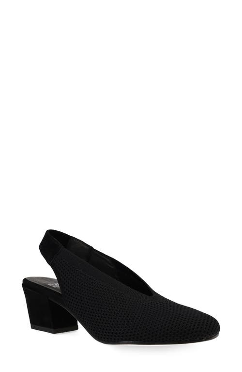 Eileen Fisher Vasa Block Heel Knit Slingback Pump In Black