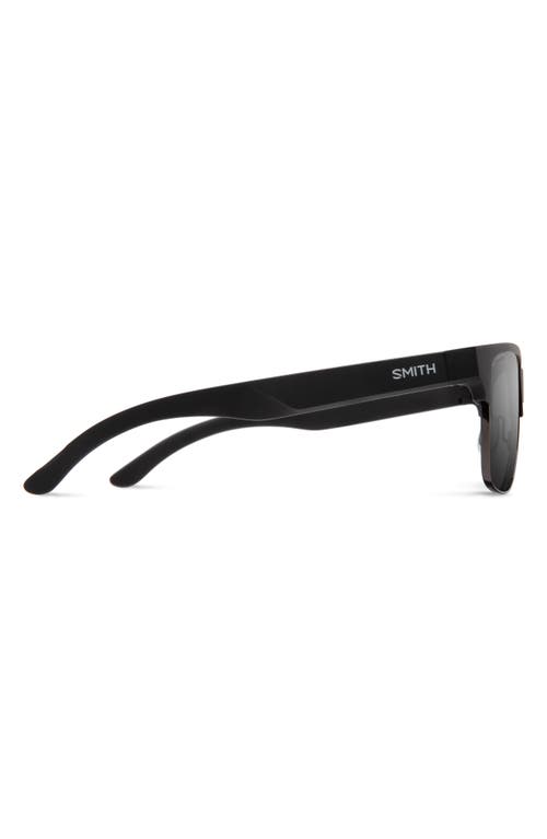 Shop Smith Lowdown 56mm Chromapop Polarized Browline Sunglasses In Matte Black/black