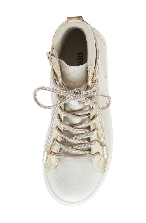 Steve Madden Kids' Jtrickky High Top Sneaker In Gold
