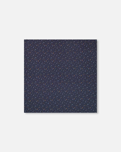 Deux Par Deux Printed Muslin Blanket Blue With Pine In Printed Blue Pine