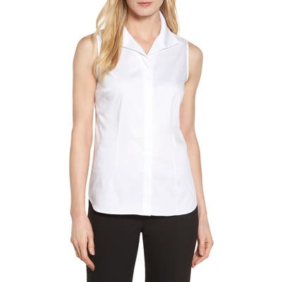 Ming Wang Sleeveless Shirt, White
