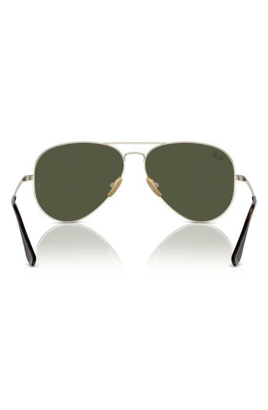 Shop Ray Ban Ray-ban 58mm Pilot Aviator Sunglasses In Gold Flash