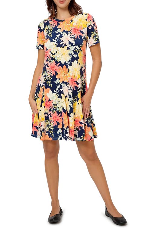 Leota Serenity Floral T-Shirt Dress in Ginkgo Floral