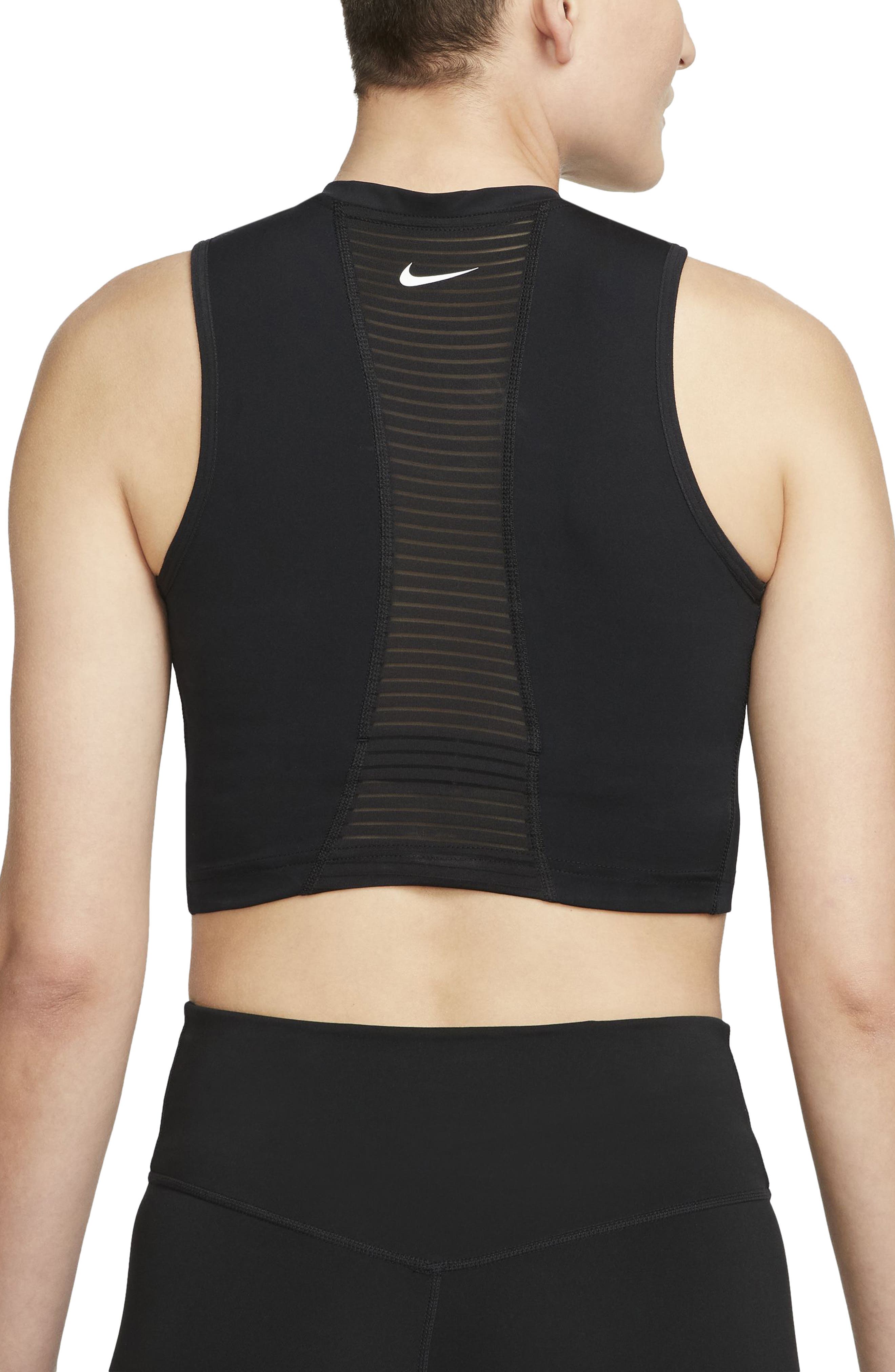 nike half zip crop top