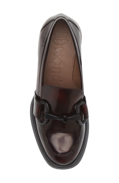 Wonders Block Heel Bit Loafer In Regata Vino