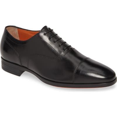 Santoni Eamon Cap Toe Oxford, Black