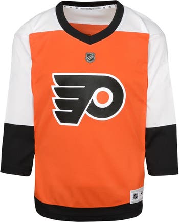 Outerstuff Youth Carter Hart Burnt Orange Philadelphia Flyers Home Premier Player Jersey Size: Small/Medium