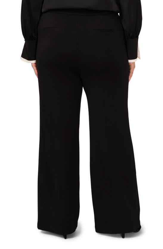 Shop Halogen (r) High Waist Straight Leg Pants In Rich Black