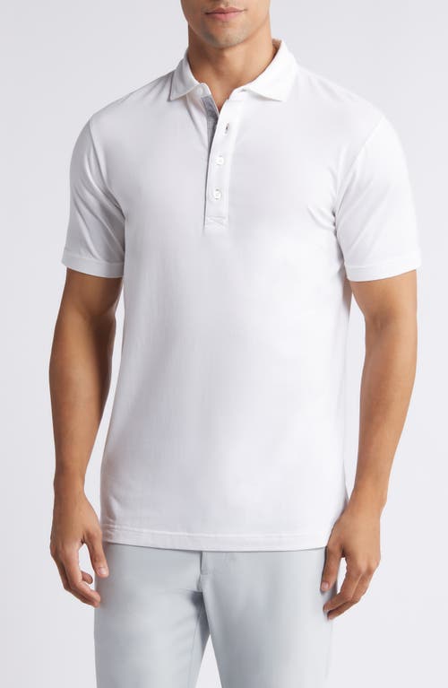 Johnnie-o Linxter Cotton & Lyocell Blend Golf Polo In White