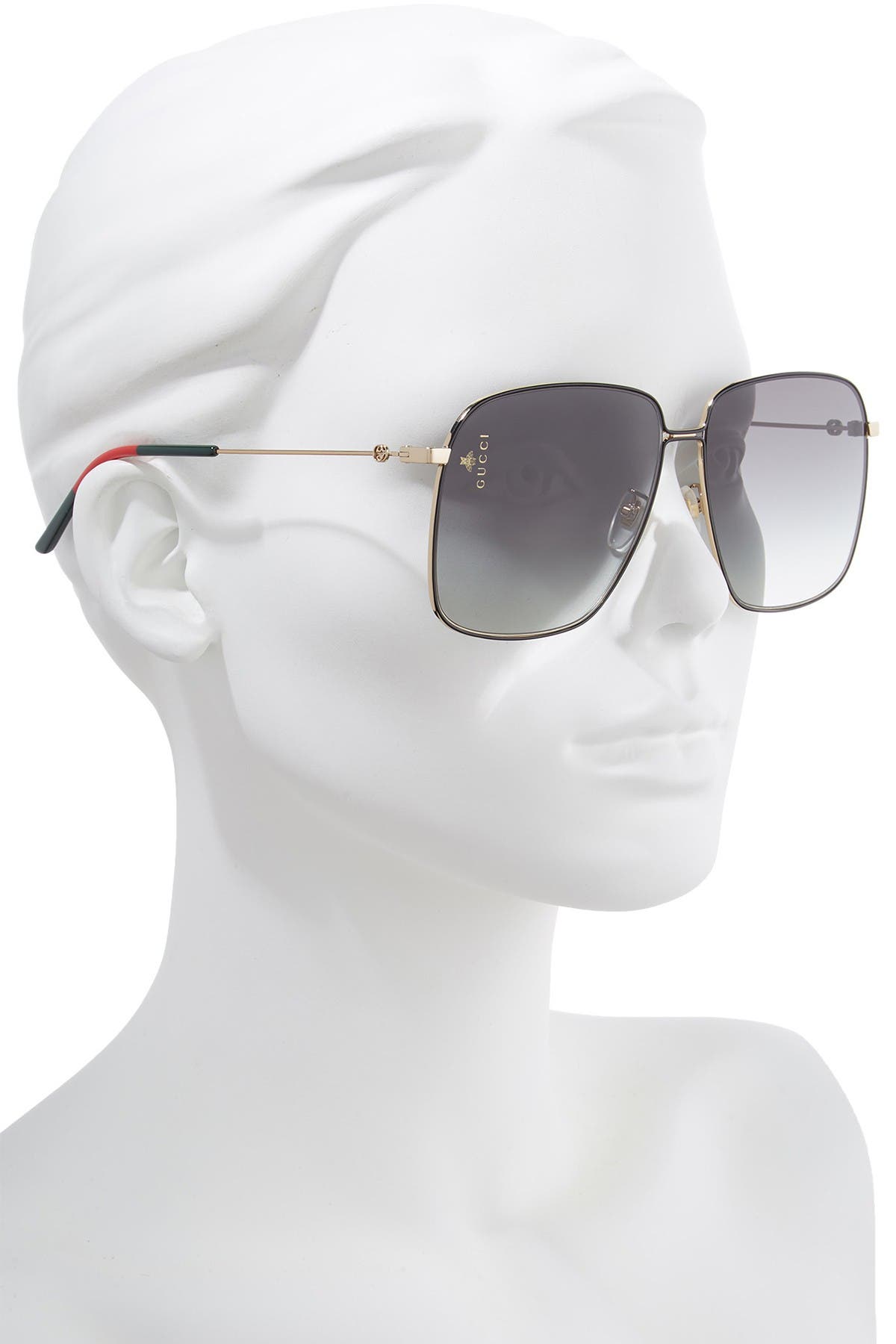 gucci 61mm square sunglasses