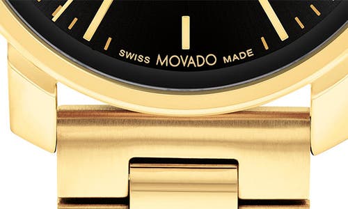 Shop Movado Bold Access Bracelet Watch, 41mm In Black/yellow Gold