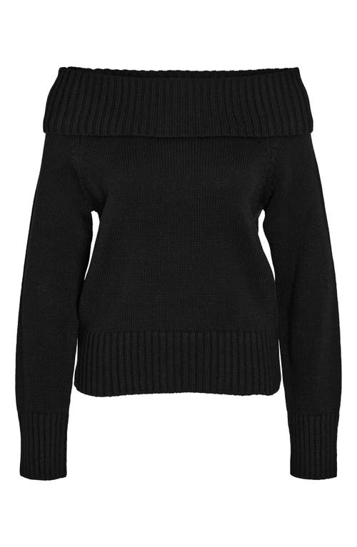 Shop Noisy May Lima Off The Shoulder Sweater In Black