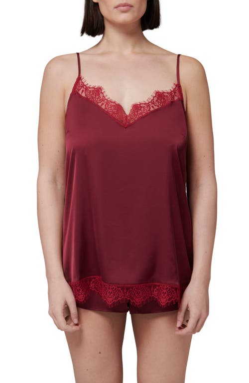 Simone Perele Satin Secrets Camisole In Spinel Red