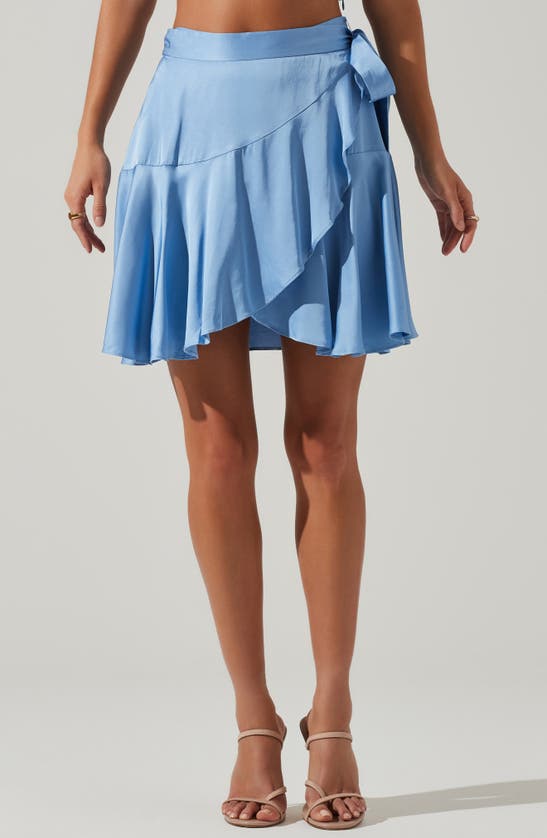 Astr Ellery Miniskirt In Sky Blue