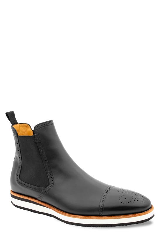 Mezlan Rowdy Cap Toe Chelsea Boot In Black