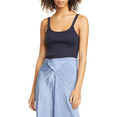 Vince Ribbed Camisole, Blue