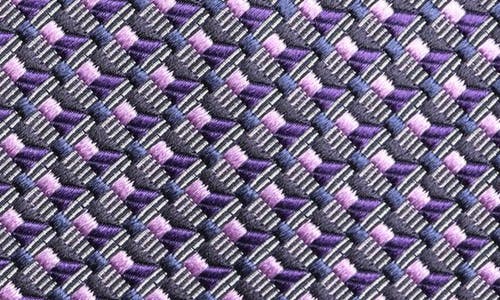 Shop Brioni Geometric Silk Tie In Purple