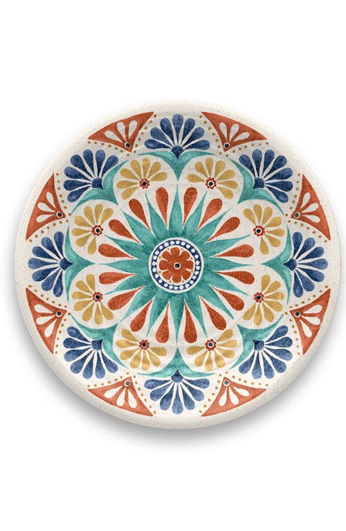 Tarhong Desert Rio Set Of Six Melamine Salad Plates In White Multi