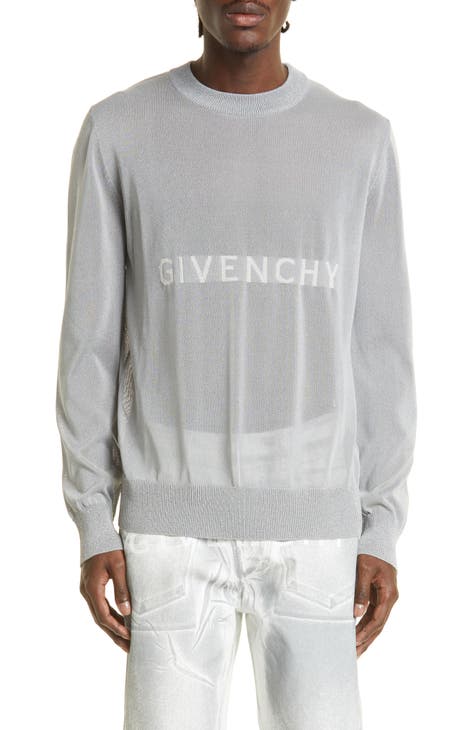Givenchy Grey Wool Star Embroidered Long Sleeve Sweater L Givenchy