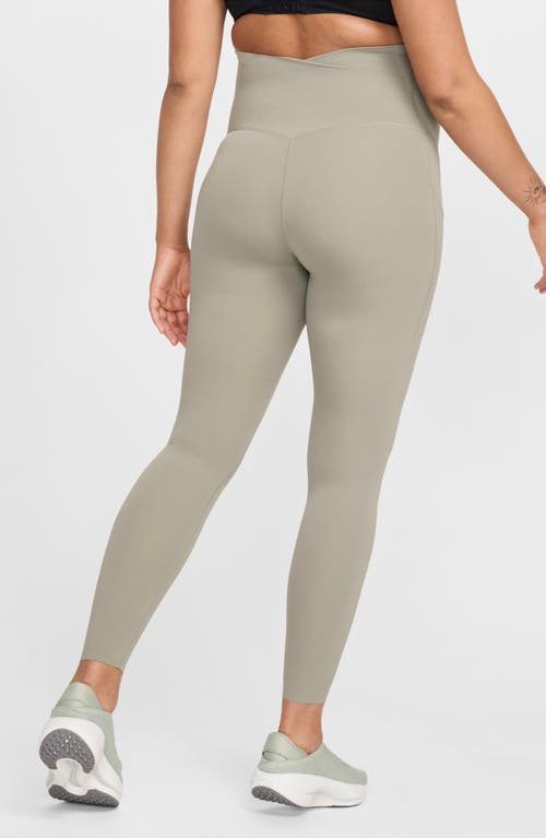 Shop Nike Zenvy Dri-fit High Waist 7/8 Maternity Leggings In Light Army