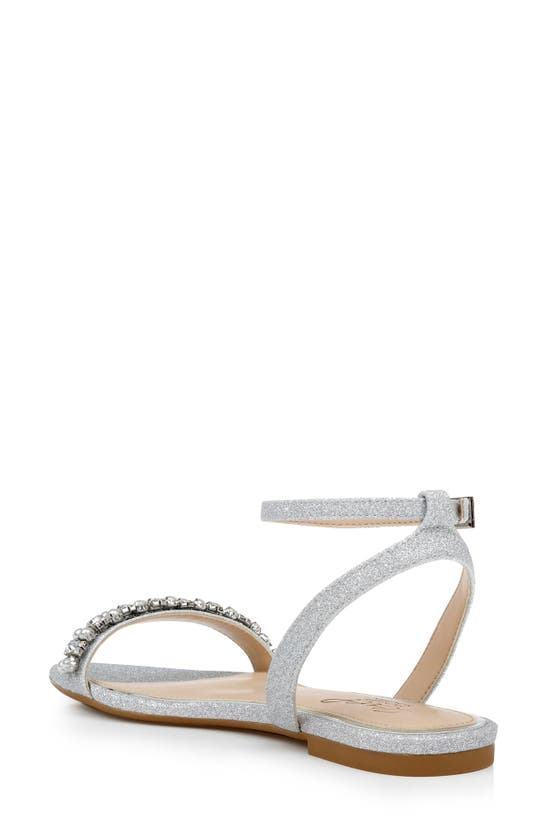 Jewel Badgley Mischka Daria Ankle Strap Sandal In Silver